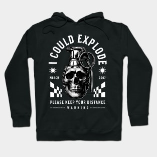 Grenade Skull | Explode | T Shirt Design Hoodie